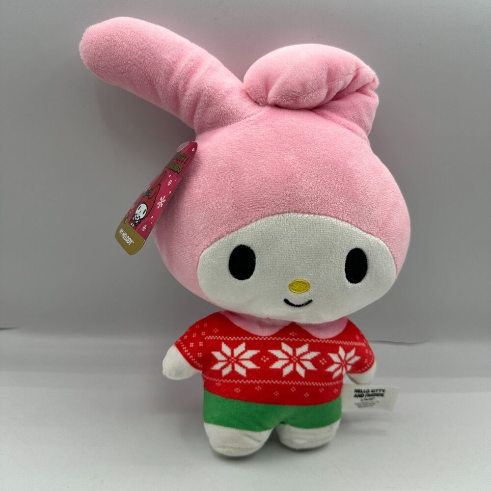 New Tags Sanrio Hello Kitty My Melody Plush 10" Christmas 2024 Stuffed Doll